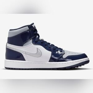 Jordan 1 Retro High Golf Patent Midnight Navy Style DQ0660-100 Mens Size 8.5